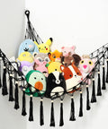 ecofynd Black Macrame Soft Toy Organizer | Toy Hammock