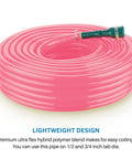 Ecofynd Pink Flexible PVC Water Pipe