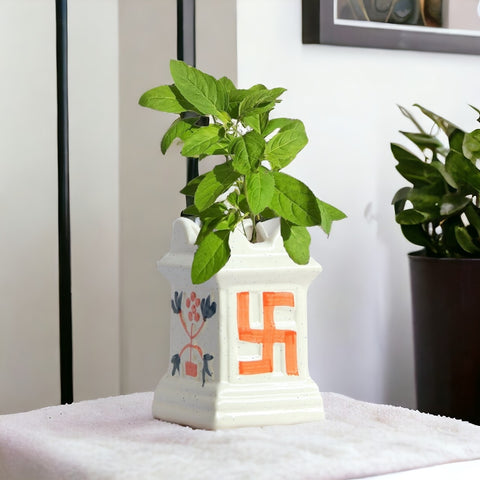 Ceramic Tulsi Plant Pot