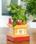 ecofynd Ceramic Tulsi Plant Pot