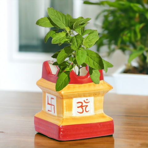 Ceramic Tulsi Plant Pot