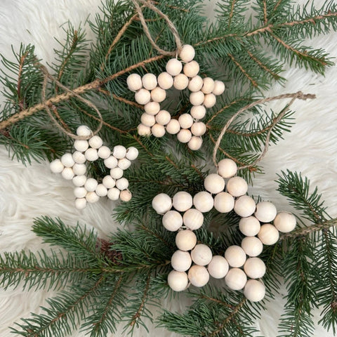 Wooden Bead star Ornament