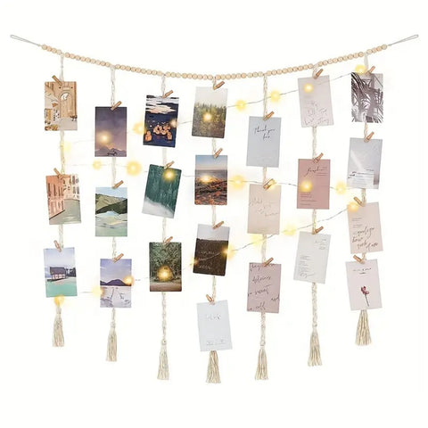 Berlin Macrame Photo Display Wall Hanging