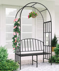 ecofynd Wide Garden Arch with Bench