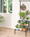 ecofynd Bloom 4 Tier Metal Planter Stand