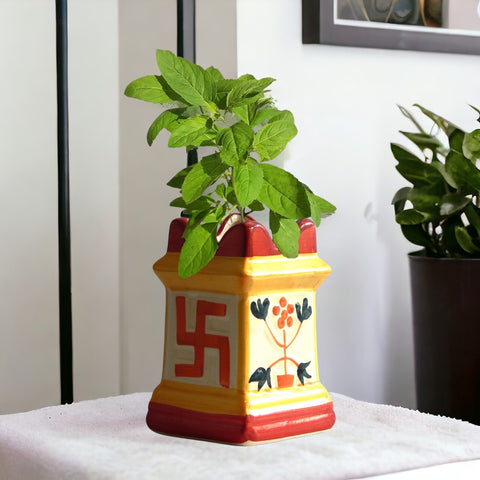 Ceramic Tulsi Plant Pot