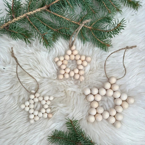 Wooden Bead star Ornament