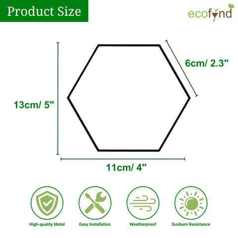 ecofynd Ecofynd Hexagon Metal Plant Stakes