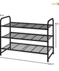 ecofynd 3-Layer Metal Shoe Rack