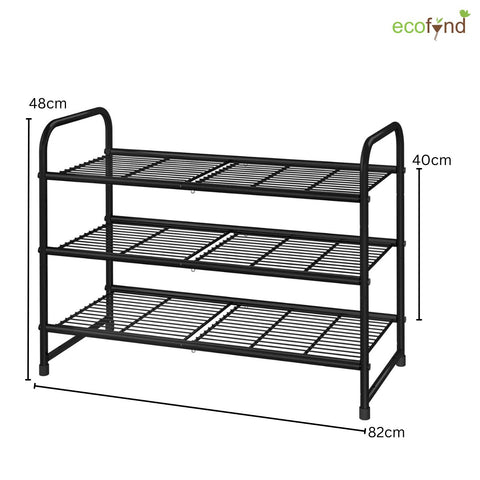 ecofynd 3-Layer Metal Shoe Rack