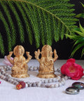 ecofynd Lord Ganesh Goddess Lakshmi Pair Idol