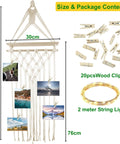 Ecofynd Venice Macrame Photo Display Wall Hanging