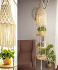 ecofynd 3 Tier Plant Hanger with Cotton Chandelier