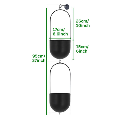 ecofynd 6 Inch Metal Hanging Planter