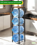 ecofynd 4 Tier Water Dispenser Stand with Top Shelf