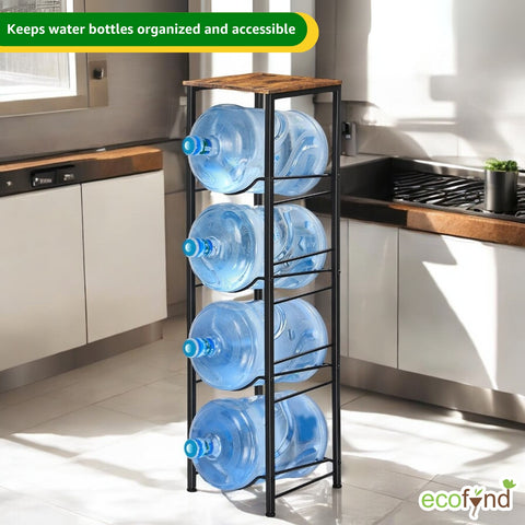 ecofynd 4 Tier Water Dispenser Stand with Top Shelf