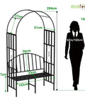 ecofynd Wide Garden Arch with Bench