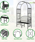 ecofynd Wide Garden Arch with Bench