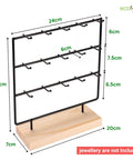 Ecofynd Metal 3 Layer Jewelry Organizer Stand