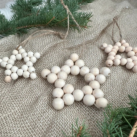 Wooden Bead star Ornament