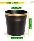 Ecofynd Black Bucket Metal Planter