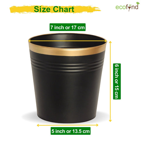 Black Bucket Metal Planter