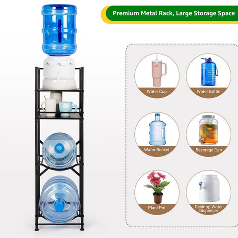 ecofynd 2 Tier Water Dispenser Stand with 2 Top Shelf