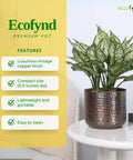 ecofynd Adam Metal Plant Pot