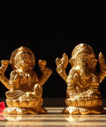 ecofynd Lord Ganesh Goddess Lakshmi Pair Idol