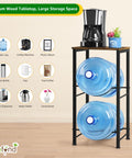 ecofynd 2 Tier Water Dispenser Stand with Top Shelf