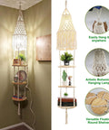 ecofynd 3 Tier Plant Hanger with Cotton Chandelier