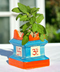 ecofynd Ceramic Tulsi Plant Pot