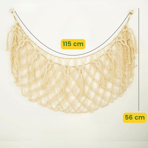 Macrame Stuffed Animal Toy Hammock