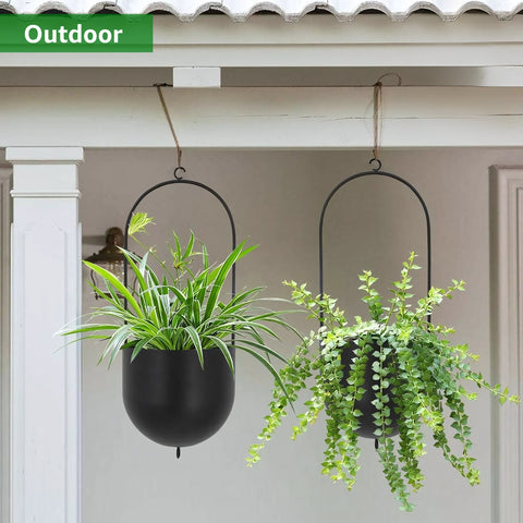 ecofynd 6 Inch Metal Hanging Planter