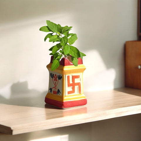 Ceramic Tulsi Plant Pot