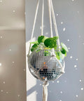 ecofynd Hanging Disco Ball Glass Planter