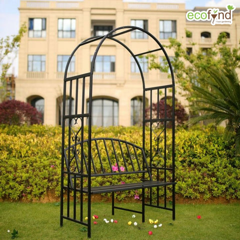 Wide Garden Arch with Bench