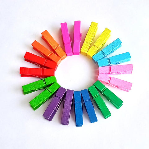 Mini Colorful Wooden Pin