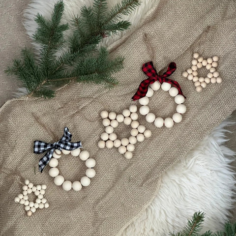 Wooden Bead star Ornament