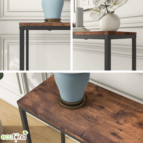 ecofynd Engineered Wood & Metal Dining Bar Table with 2 Stools