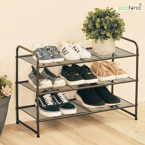 ecofynd 3-Layer Metal Shoe Rack