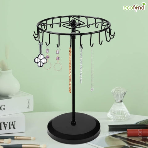 Ecofynd Metal Rotating Jewelry Organizer Stand