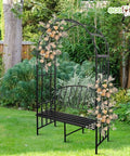 ecofynd Wide Garden Arch with Bench