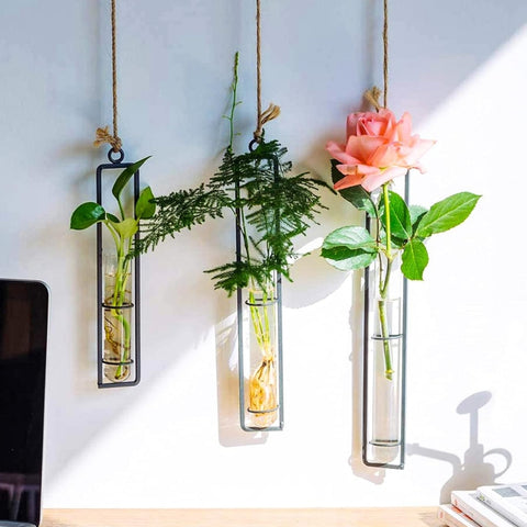 Metal Wall Hanging Test Tube Planter