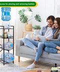 ecofynd 2 Tier Water Dispenser Stand with 2 Top Shelf