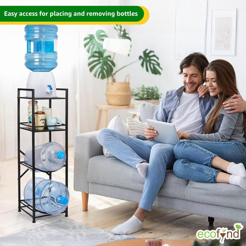 ecofynd 2 Tier Water Dispenser Stand with 2 Top Shelf