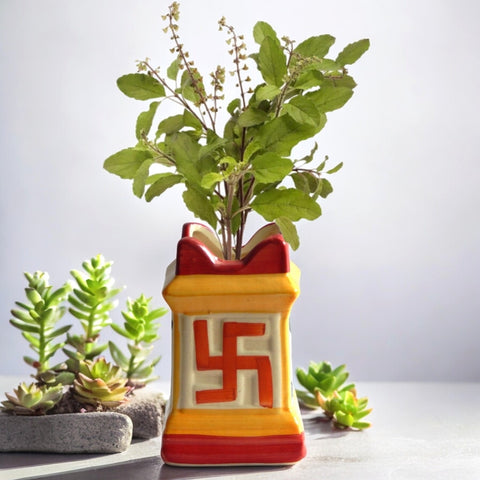 Ceramic Tulsi Plant Pot