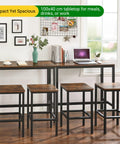 ecofynd Engineered Wood & Metal Dining Bar Table with 2 Stools