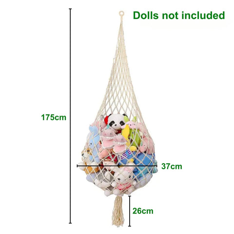 Macrame Stuffed Animal Toy Hammock