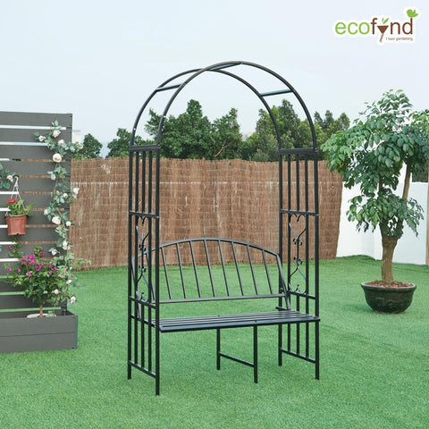 Wide Garden Arch with Bench